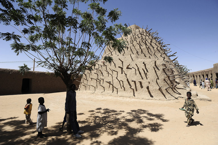 Дети у Могилы Аскиа. Мали, 2013 год