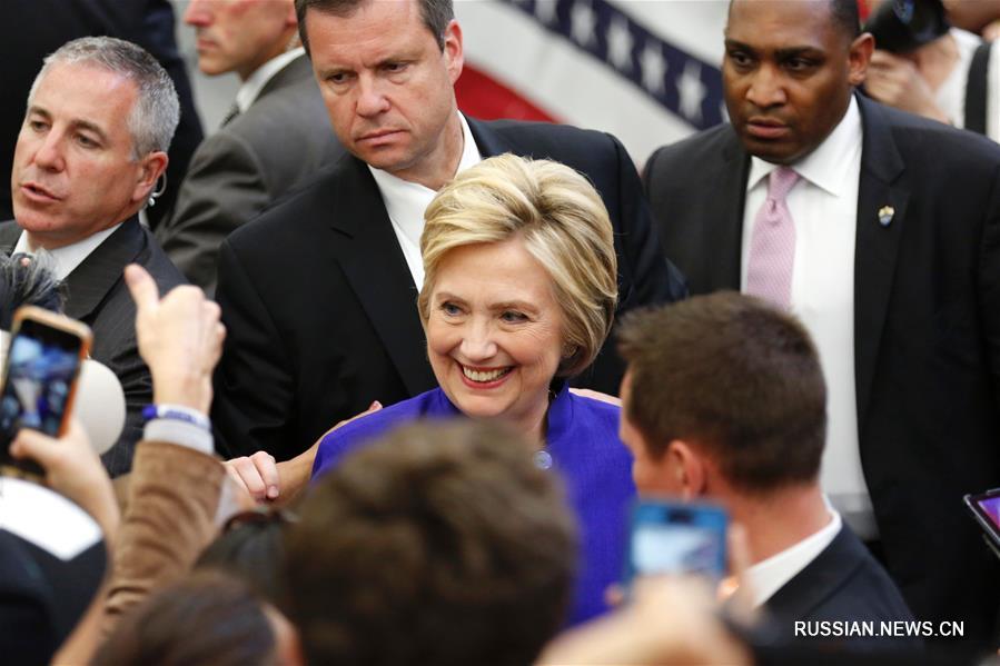 Х. Клинтон набрала достаточное число голосов делегатов для выдвижения в президенты  от Демократической партии 