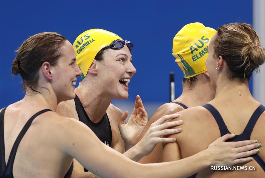 （里约奥运会·夺冠一刻）（4）游泳——女子4x100米自由泳接力：澳大利亚夺冠