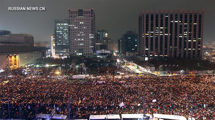 В Сеуле снова прошла демонстрация за отставку президента Республики Корея Пак Кын  Хе