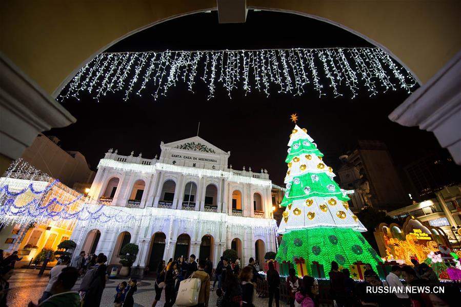 Рождественская иллюминация в Аомэне