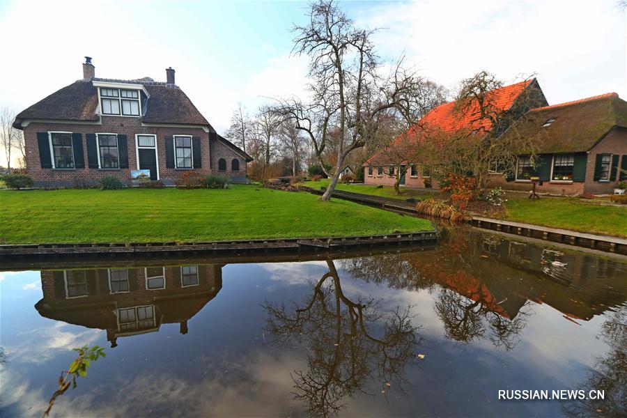 Деревня Гитхорн в Нидерландах