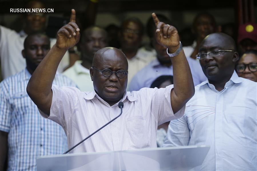 （国际）加纳选举委员会宣布阿库福-阿多赢得总统选举