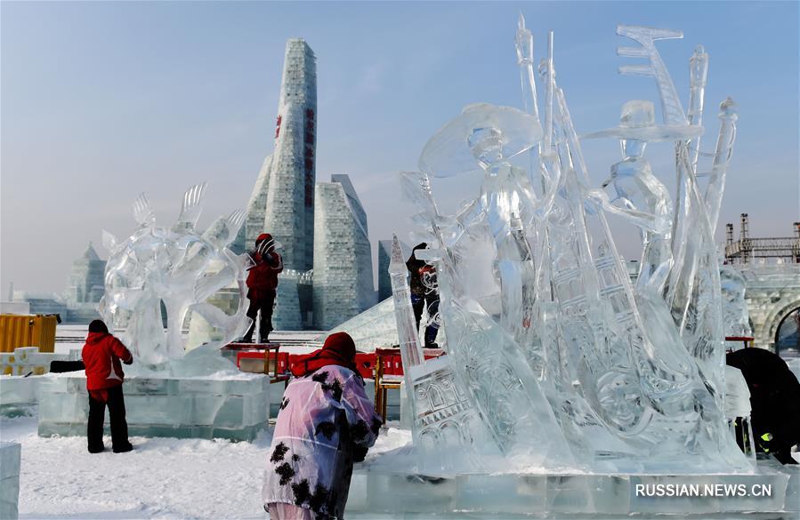 （文化）（3）哈尔滨国际冰雕比赛落幕 