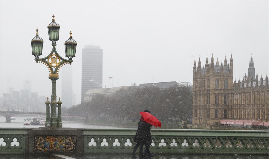 Снегопад в Лондоне 