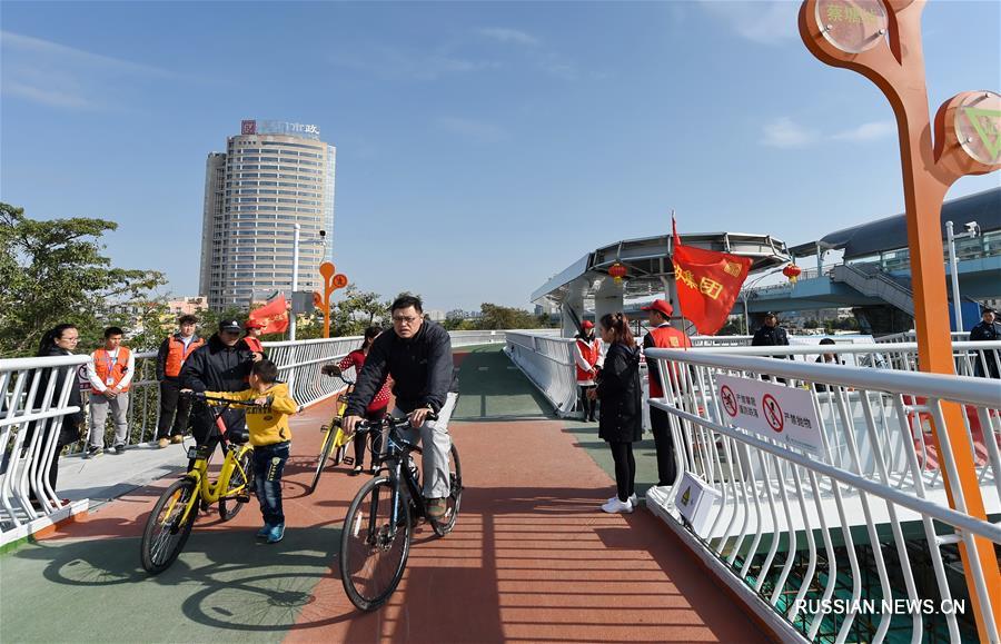 Первая в Китае велоэстакада в Сямэне
