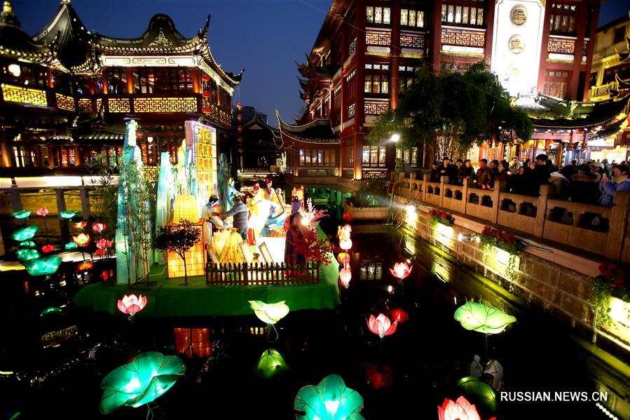 （社会）（5）上海：豫园新春民俗艺术灯会首次全面亮灯调试
