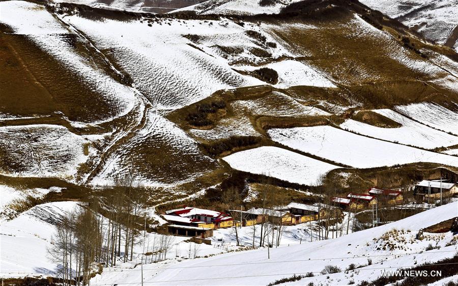 Снег в горах Циляньшань