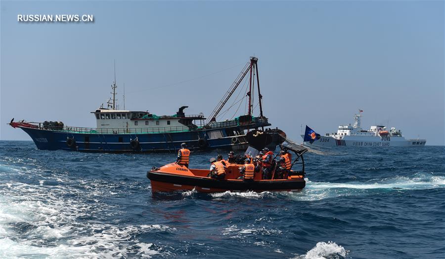 Морская полиция Китая и Вьетнама провела совместный рейд в рыбопромысловой зоне в  заливе Бэйбу