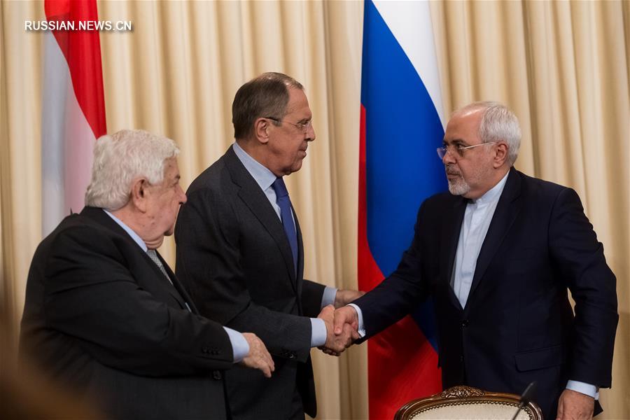 （国际）（1）俄罗斯、伊朗和叙利亚三国外长举行会谈