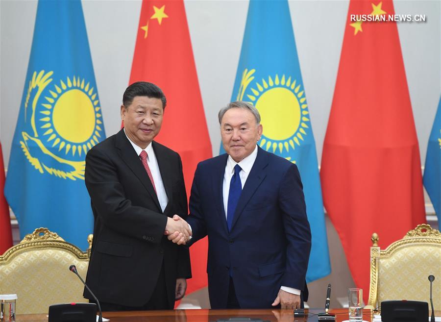 （时政）（2）习近平同哈萨克斯坦总统纳扎尔巴耶夫举行会谈