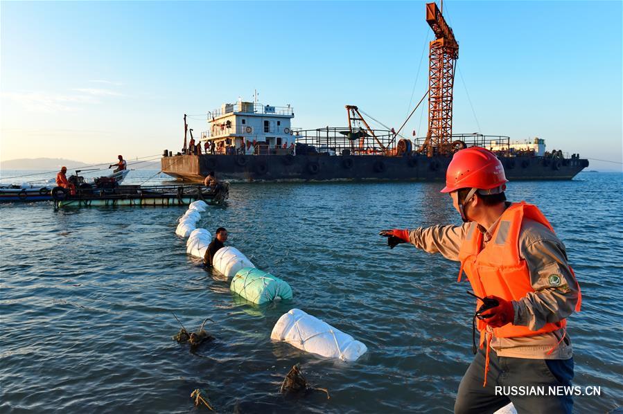 Прокладка подводного кабеля на остров Мэйчжоу 