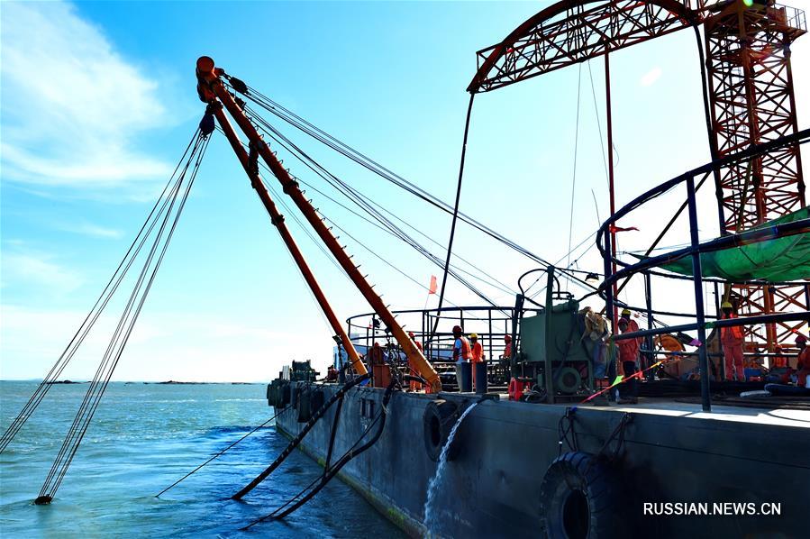 Прокладка подводного кабеля на остров Мэйчжоу 