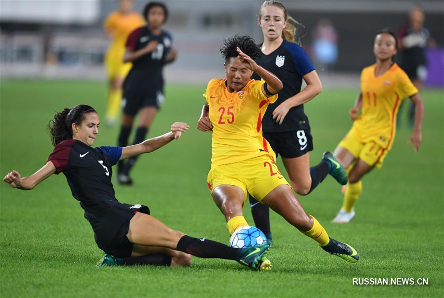 Футбол -- Международный турнир среди юношеских женских команд в Вэйфане: китаянки победили американок