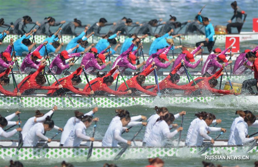 Завершились гонки на драконьих лодках в рамках 13-й Всекитайской спартакиады  