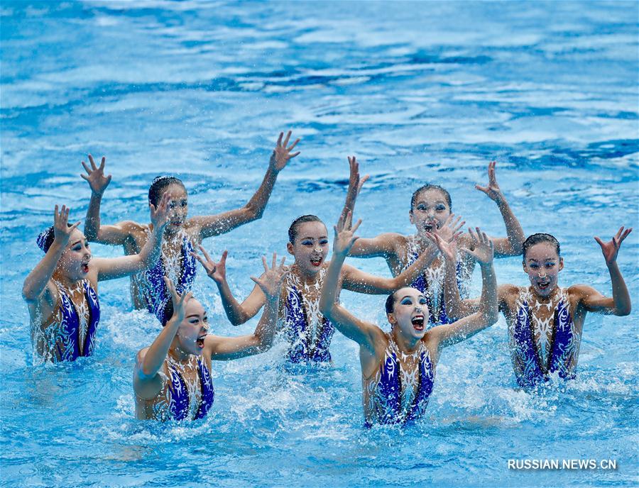 Чемпионат мира по водным видам спорта в Будапеште -- Синхронное плавание: китайские спортсменки завоевали "золото" в комбинации /произвольная программа/