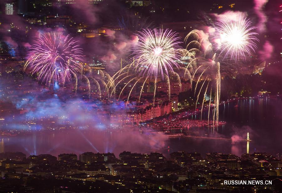 В Швейцарии состоялся торжественный фейерверк по случаю Женевского фестиваля