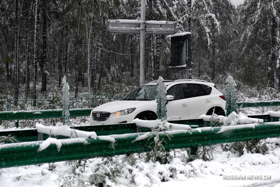 Первый осенний снег в самой северной деревне Китая