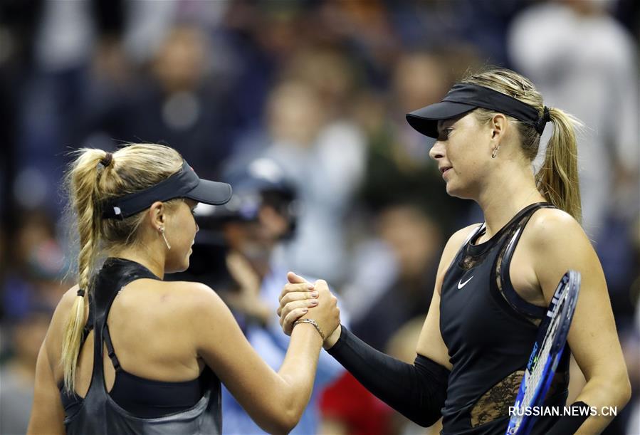 М. Шарапова вышла в 1/8 финала Открытого чемпионата США по теннису 