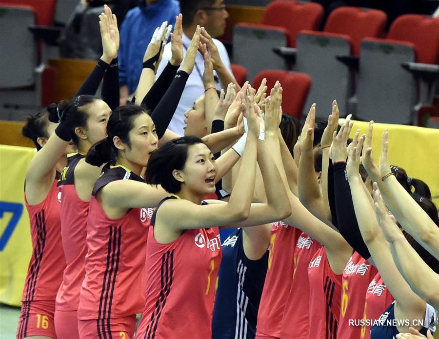 Сборная Китая победила команду России в матче Большого чемпионского кубка по волейболу  среди женщин