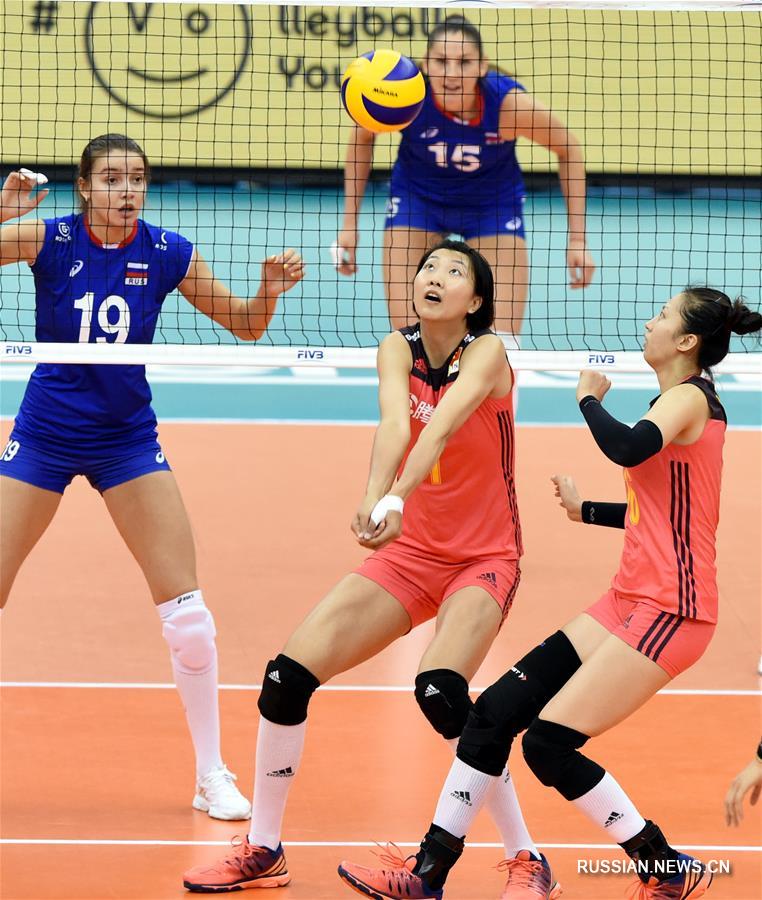 Сборная Китая победила команду России в матче Большого чемпионского кубка по волейболу  среди женщин