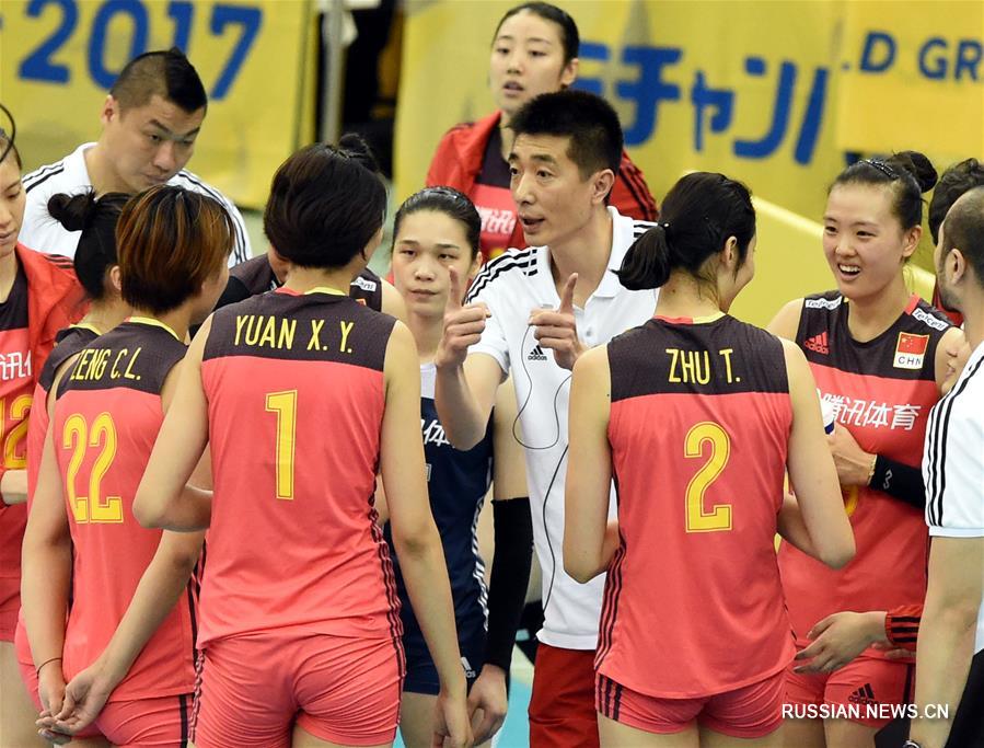 Сборная Китая победила команду России в матче Большого чемпионского кубка по волейболу  среди женщин
