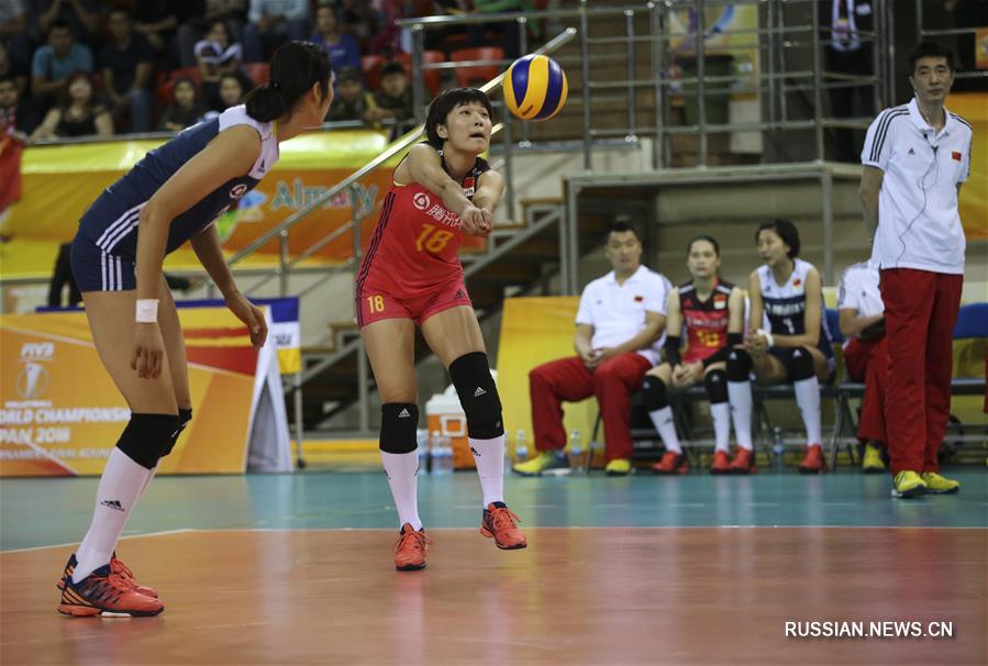 Волейбол -- Чемпионат мира -- 2018 среди женских команд: сборная Китая разгромила команду Казахстана