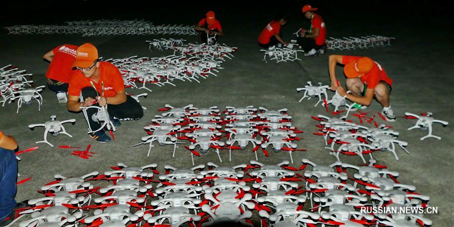 Шоу дронов в провинции Сычуань