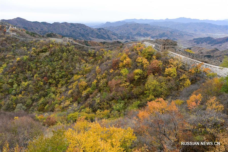 Осенние пейзажи близ участка Мутяньюй Великой Китайской стены