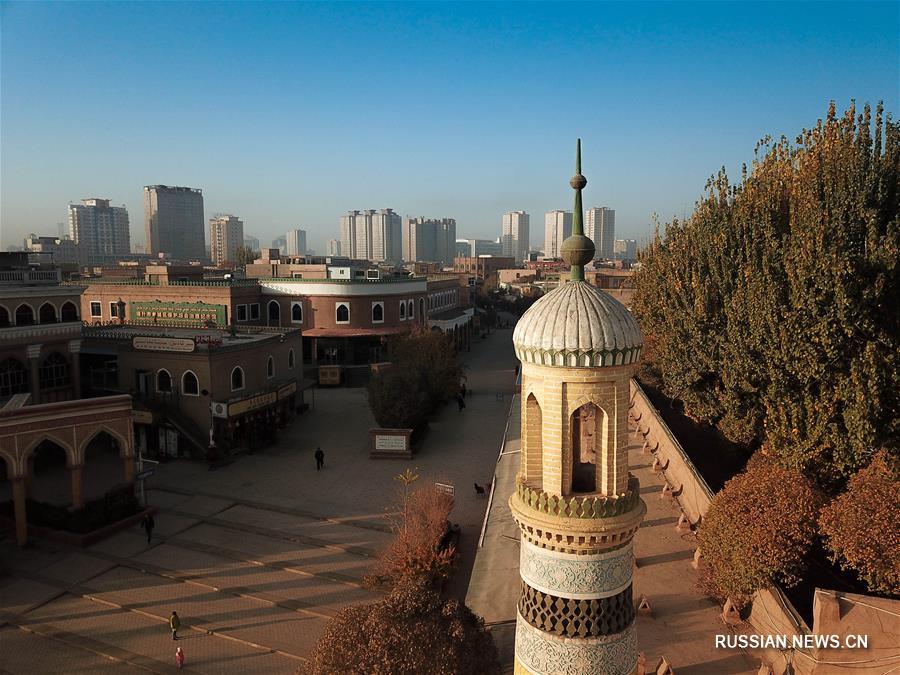 Виды сверху Кашгарской зоны экономического и технологического развития