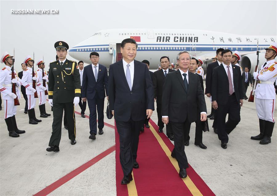 Председатель КНР прибыл в Ханой с государственным визитом 