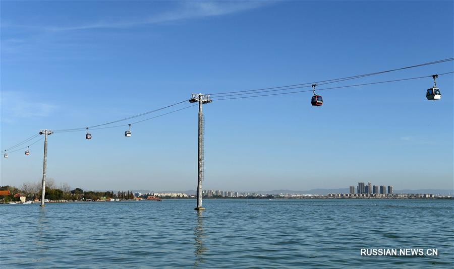 Качество воды в озере Дяньчи на юго-западе Китая улучшилось