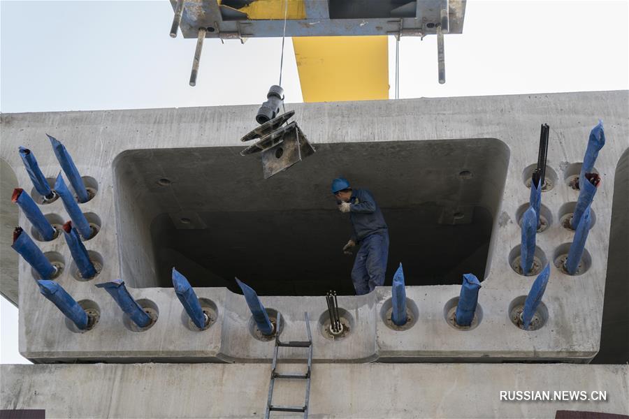 Сборка коробчатых балок для ВСЖД Ухань -- Шиянь