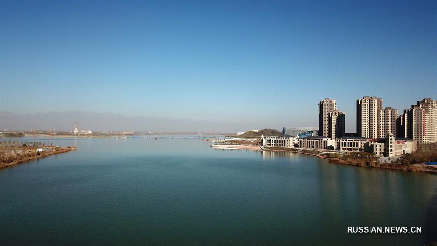 Водно-болотные угодья города Иньчуань на северо-западе Китая