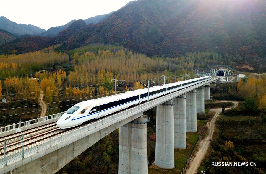 Первый поезд преодолел ВСЖД Сиань -- Чэнду в тестовом режиме