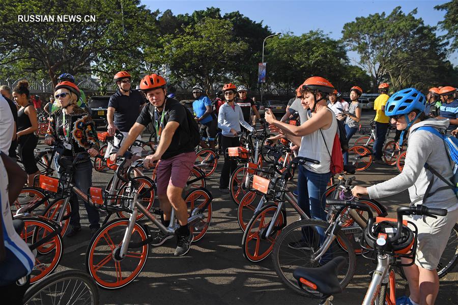 （国际·图文互动）（3）中国共享单车橙色旋风闪现非洲街头 
