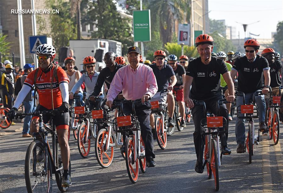 （国际·图文互动）（5）中国共享单车橙色旋风闪现非洲街头 