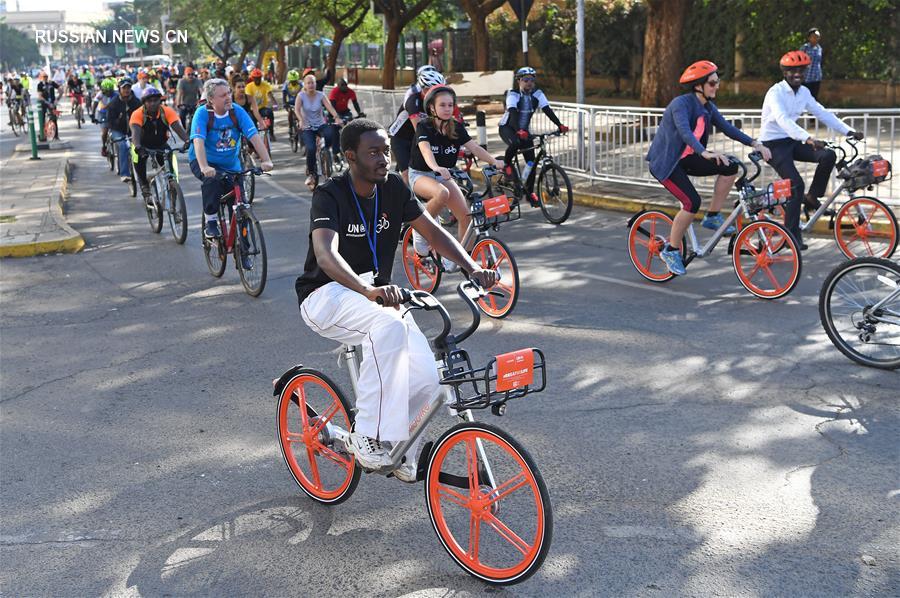 （国际·图文互动）（4）中国共享单车橙色旋风闪现非洲街头 