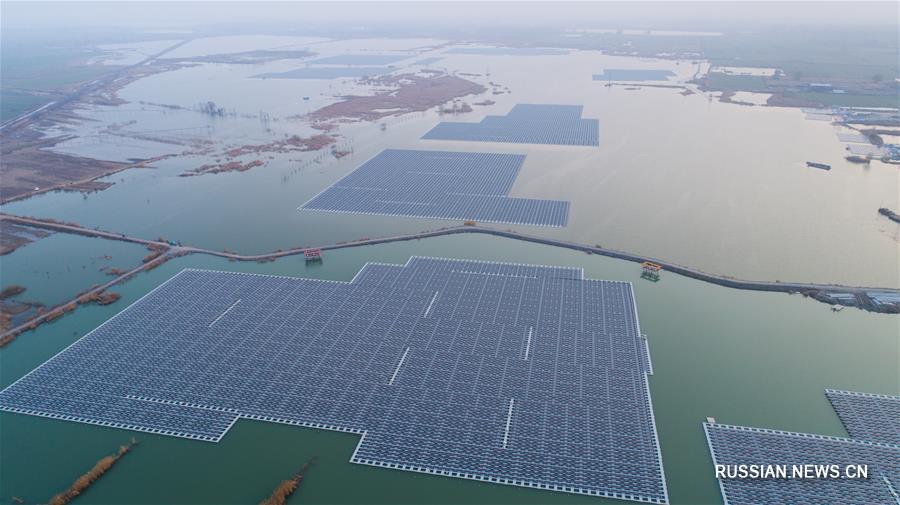 Строительство гелиоэлектростанции на месте бывших угольных разработок в провинции Аньхой