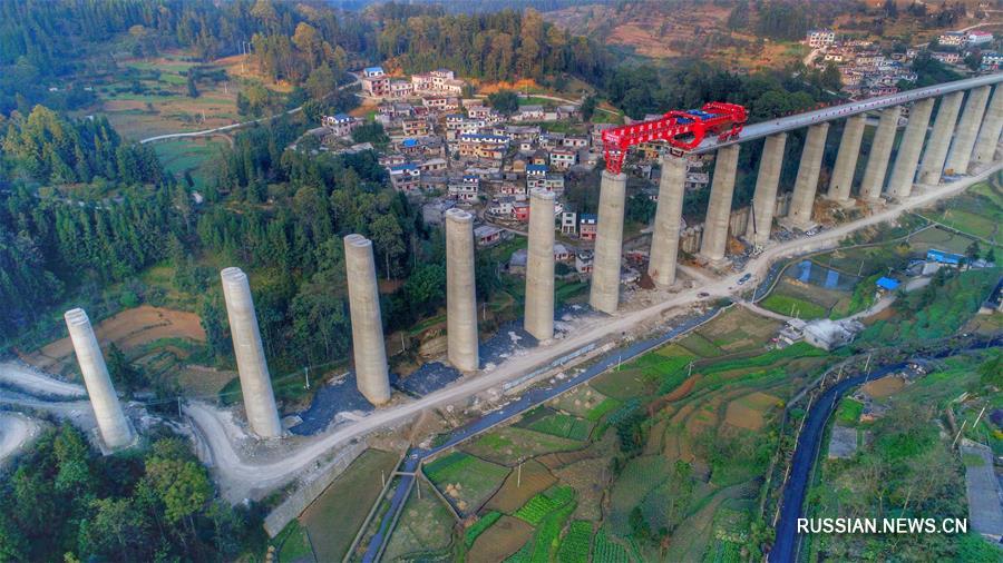 Строительство междугородной ВСЖД в провинции Гуйчжоу