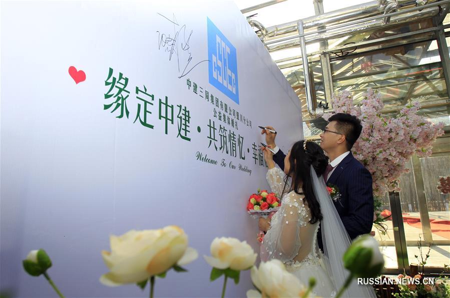 Коллективная свадьба в лесопарке Иньчуаня