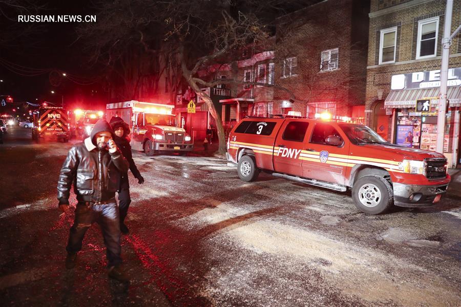（国际）（3）纽约一公寓发生火灾　至少12人死亡