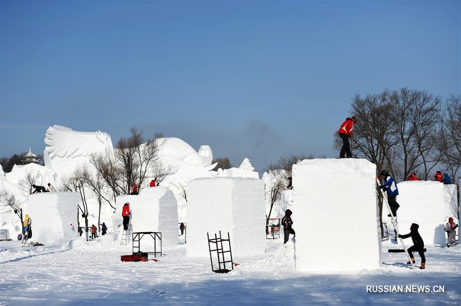 В Харбине стартовал 23-й Международный конкурс снежных скульптур