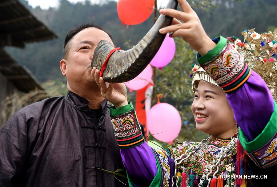 В деревне Баван встретили Новый год народности дун