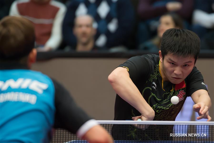 Три китайца вошли в восьмерку сильнейших в мужском одиночном разряде на открытом  чемпионате Венгрии по настольному теннису