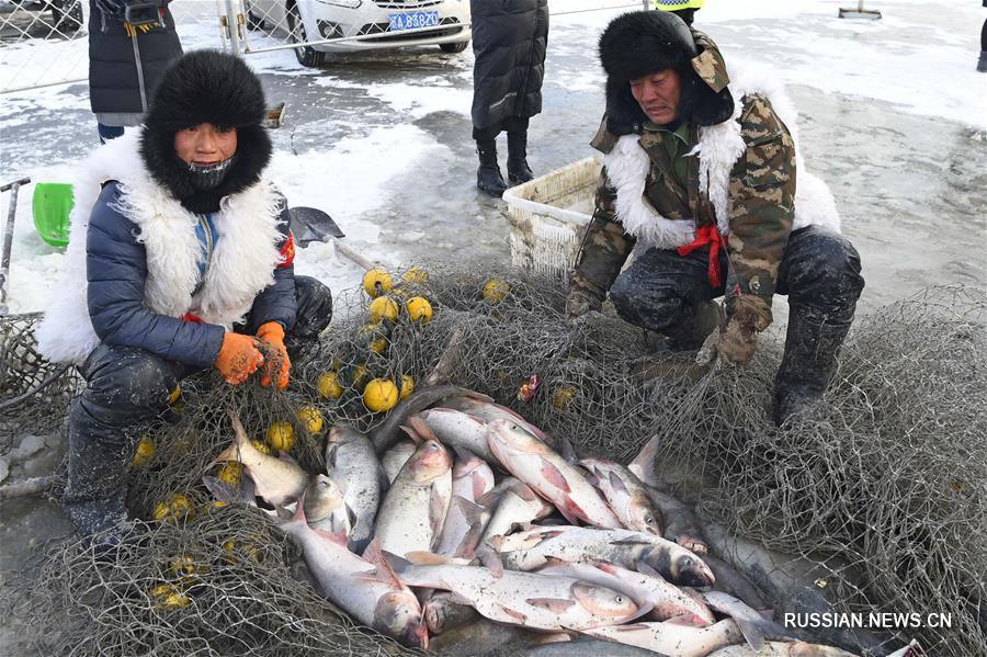 Зимняя рыбалка в провинции Ляонин