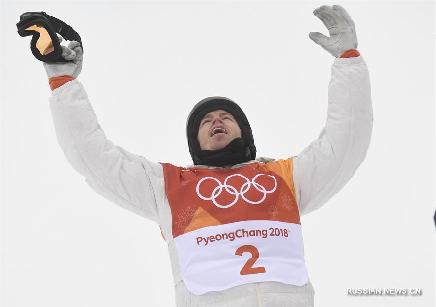 Американский сноубордист Шон Уайт стал золотым призером соревнований в хафпайпе на  Олимпиаде-2018