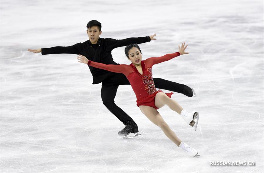 Китайцы Суй Вэньцзин и Хань Цун заняли второе место в фигурном катании среди спортивных  пар на Олимпиаде в Пхенчхане