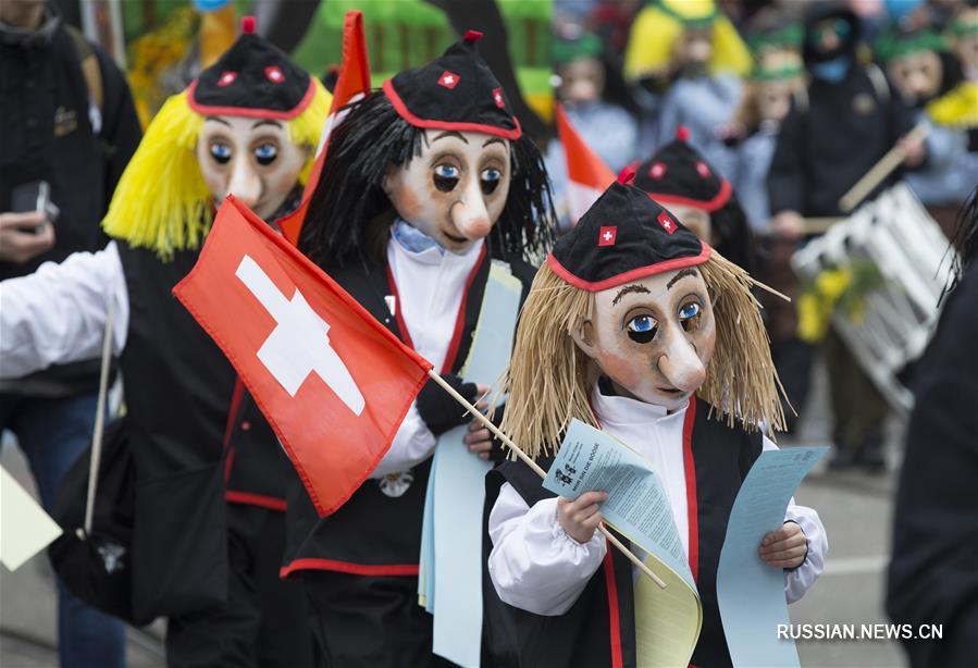 В Швейцарии проходит базельский карнавал