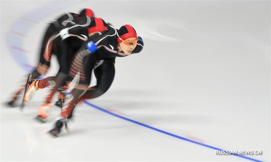 Китайские конькобежки заняли 5-е место в командной гонке на ОИ-2018